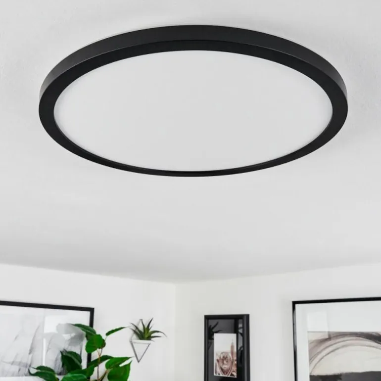 Plafonnier Sasinhosa LED Noir, 1 lumière, Télécommandes
