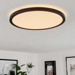 Plafonnier Sasinhosa LED Noir, 1 lumière, Télécommandes