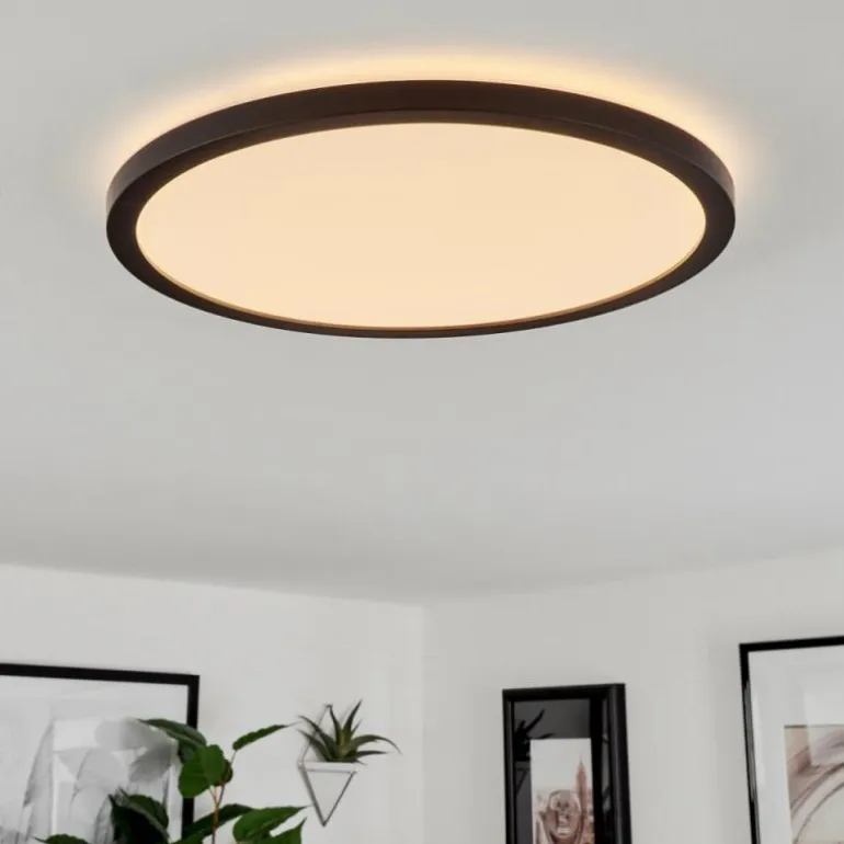 Plafonnier Sasinhosa LED Noir, 1 lumière, Télécommandes