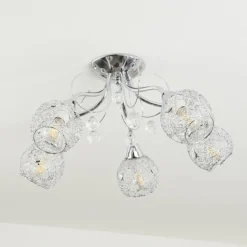 Plafonnier Saxeten Chrome, 5 lumières