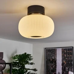 Plafonnier Sebep LED Noir, 1 lumière