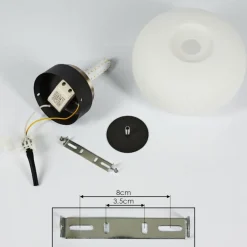 Plafonnier Sebep LED Noir, 1 lumière