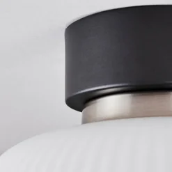 Plafonnier Sebep LED Noir, 1 lumière