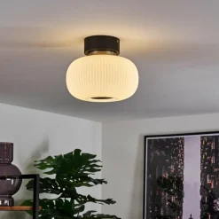 Plafonnier Sebep LED Noir, 1 lumière