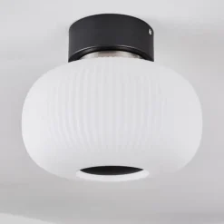 Plafonnier Sebep LED Noir, 1 lumière