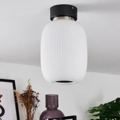 Plafonnier Sebep LED Noir, 1 lumière