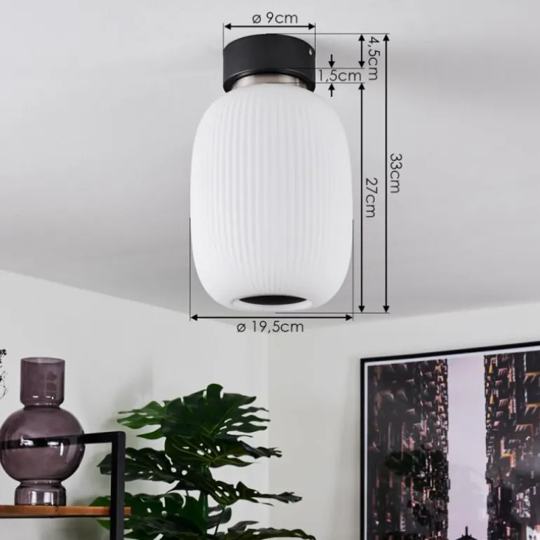 Plafonnier Sebep LED Noir, 1 lumière