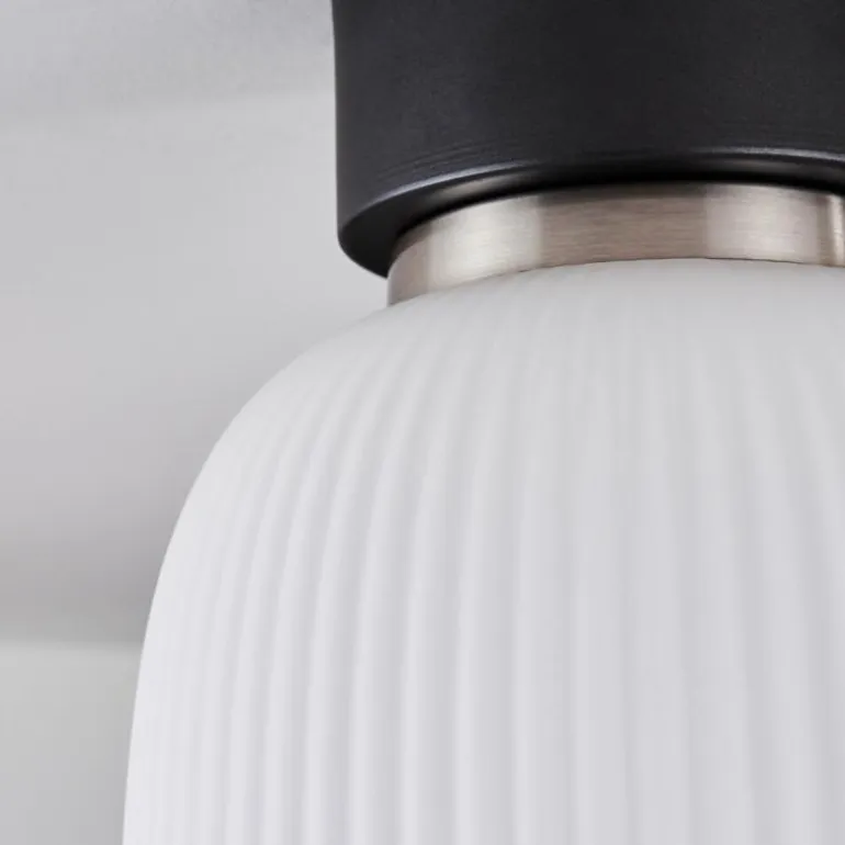 Plafonnier Sebep LED Noir, 1 lumière