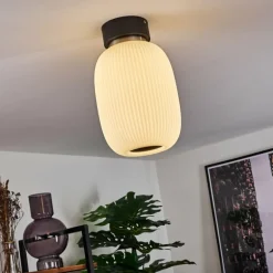 Plafonnier Sebep LED Noir, 1 lumière