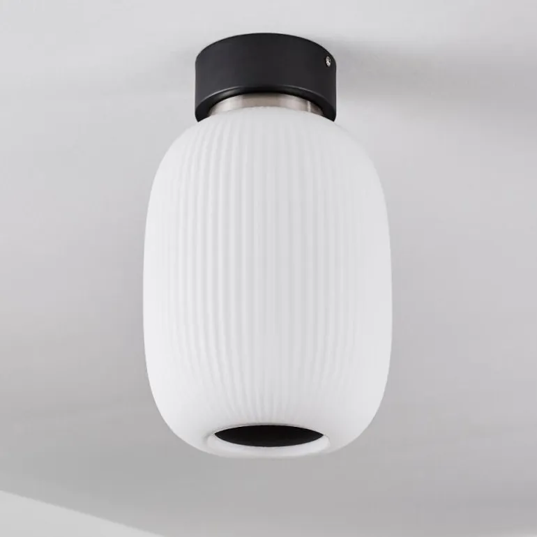 Plafonnier Sebep LED Noir, 1 lumière