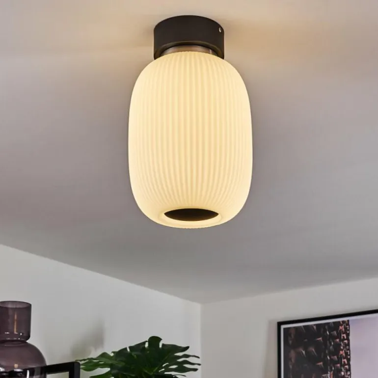 Plafonnier Sebep LED Noir, 1 lumière