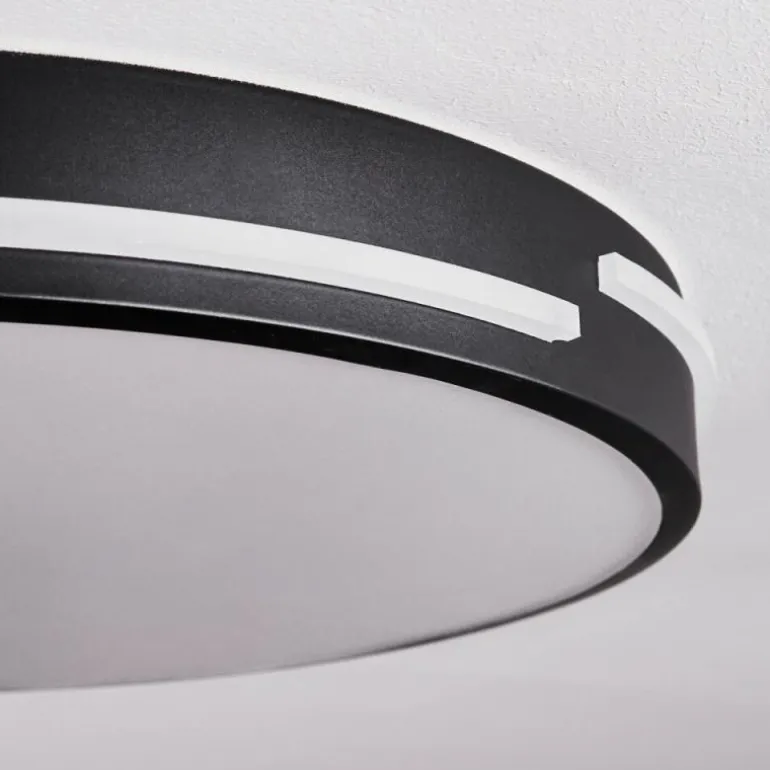 Plafonnier Seewen LED Noir, Blanc, 1 lumière, Télécommandes