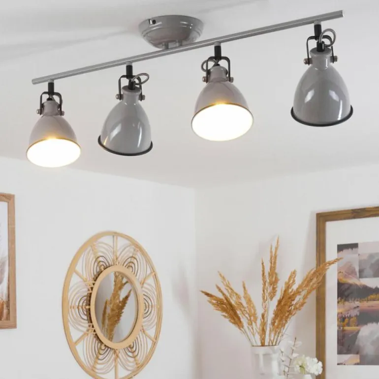 Plafonnier Selki Gris, 4 lumières