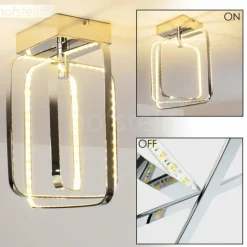 Plafonnier Sepino LED Chrome, 1 lumière