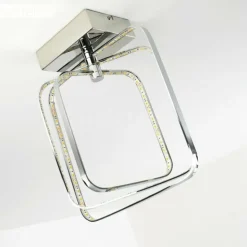 Plafonnier Sepino LED Chrome, 1 lumière