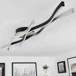 Plafonnier Serlande LED Noir, 1 lumière