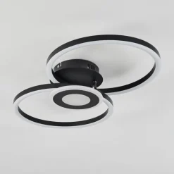 Plafonnier Serzedelo LED Noir, 1 lumière