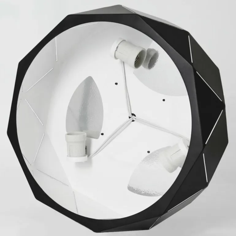 Plafonnier Shouver Noir, Blanc, 3 lumières