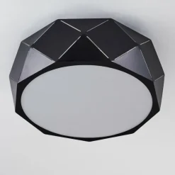 Plafonnier Shouver Noir, Blanc, 3 lumières