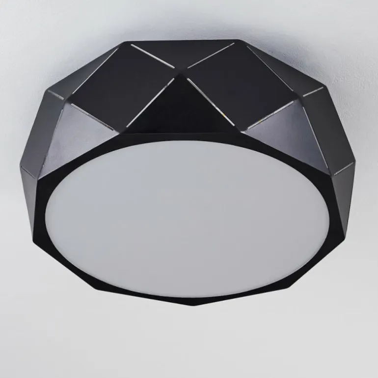 Plafonnier Shouver Noir, Blanc, 3 lumières