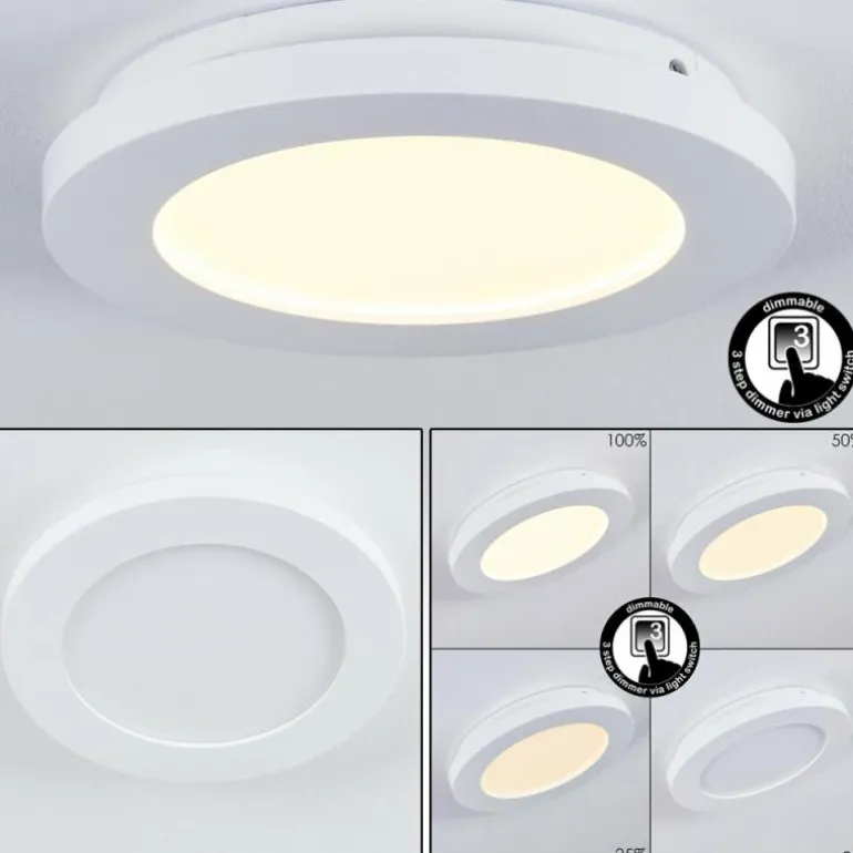 Plafonnier Siguna LED Blanc, 1 lumière