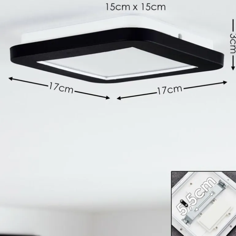Plafonnier Siguna LED Blanc, 1 lumière