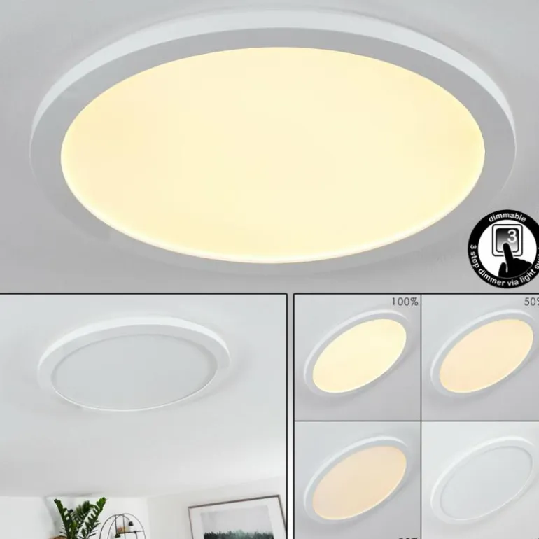 Plafonnier Siguna LED Blanc, 1 lumière