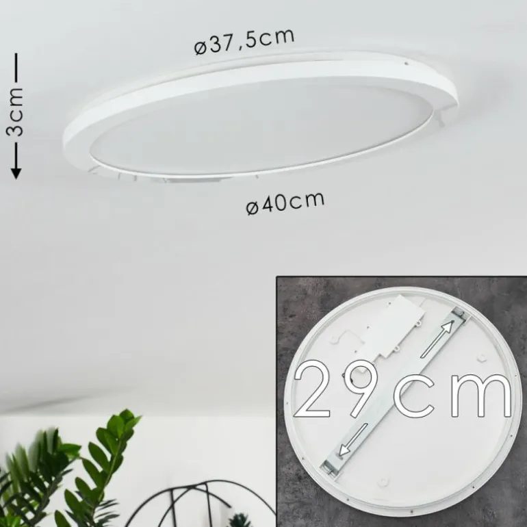 Plafonnier Siguna LED Blanc, 1 lumière
