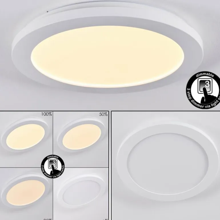 Plafonnier Siguna LED Blanc, 1 lumière