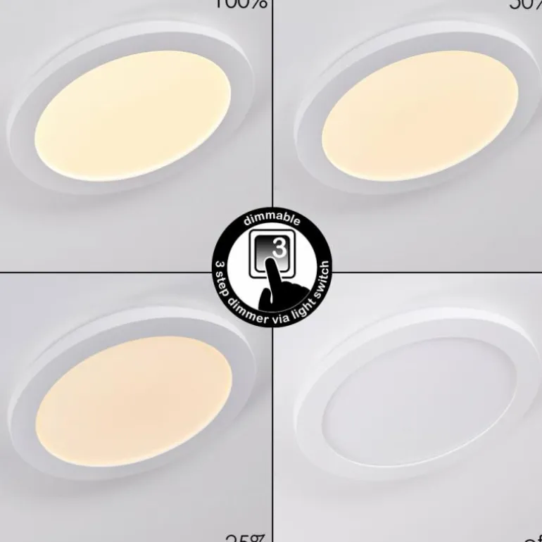 Plafonnier Siguna LED Blanc, 1 lumière