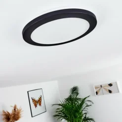 Plafonnier Siguna LED Noir, 1 lumière