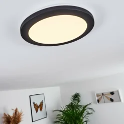 Plafonnier Siguna LED Noir, 1 lumière