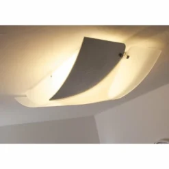 Plafonnier Sil Lux Baltimora Acier inoxydable, Blanc, 2 lumières