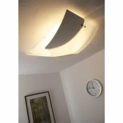 Plafonnier Sil Lux Baltimora Acier inoxydable, Blanc, 2 lumières