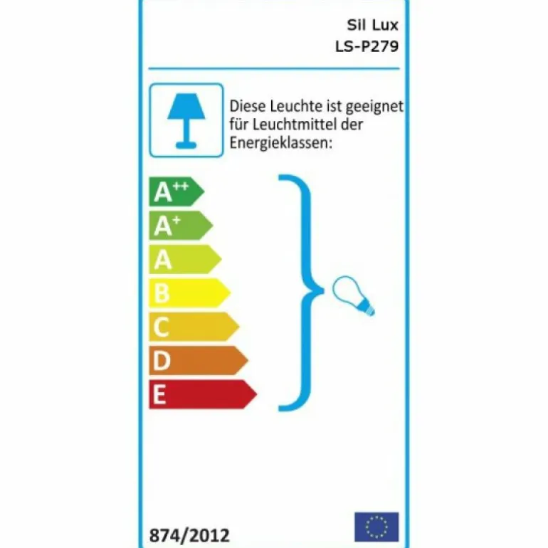 Plafonnier Sil Lux Baltimora Acier inoxydable, Blanc, 2 lumières