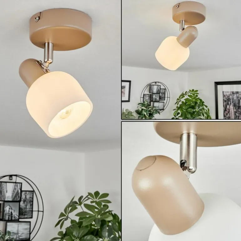 Plafonnier Sivol Nickel mat, Sable, 1 lumière