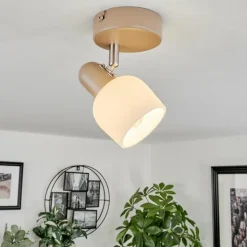 Plafonnier Sivol Nickel mat, Sable, 1 lumière