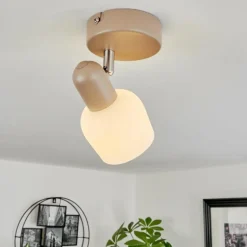 Plafonnier Sivol Nickel mat, Sable, 1 lumière