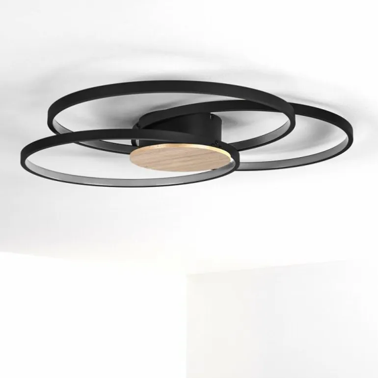 Plafonnier Skanes LED Noir, 1 lumière