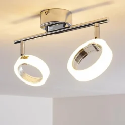 Plafonnier Soppana LED Chrome, 2 lumières