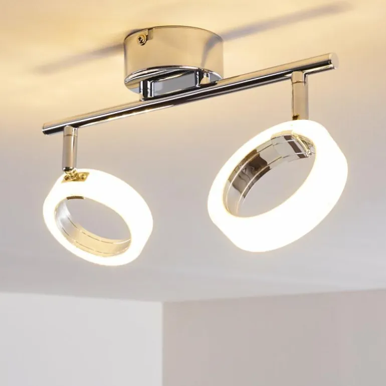Plafonnier Soppana LED Chrome, 2 lumières