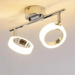 Plafonnier Soppana LED Chrome, 2 lumières