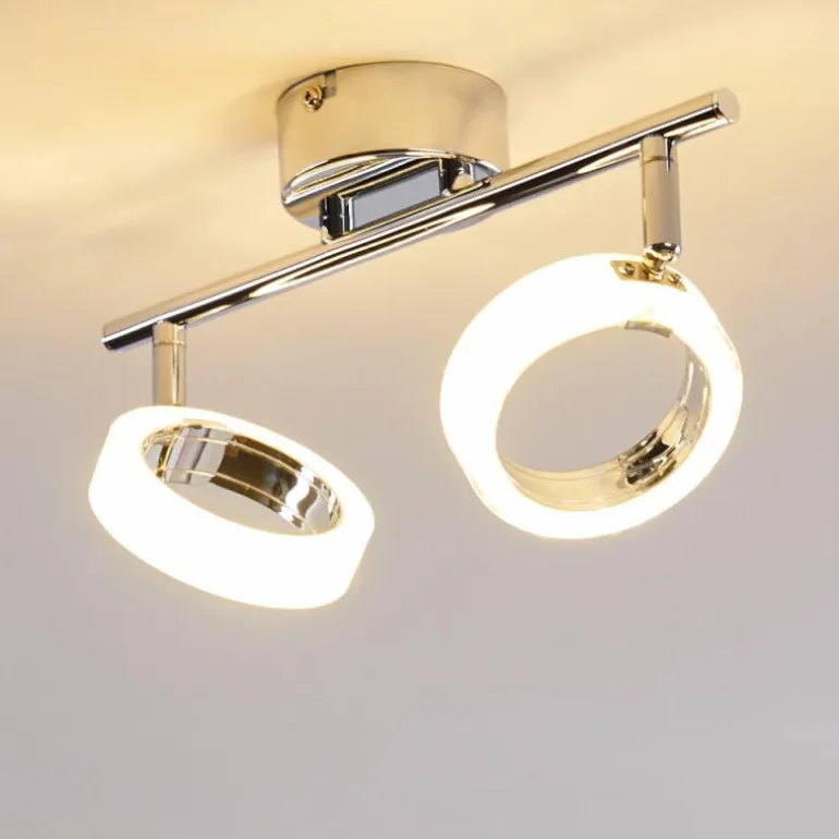 Plafonnier Soppana LED Chrome, 2 lumières