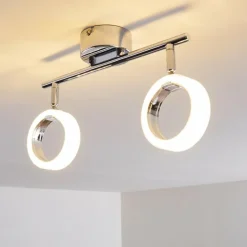 Plafonnier Soppana LED Chrome, 2 lumières