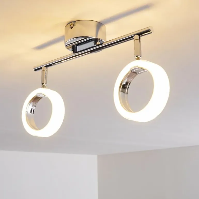 Plafonnier Soppana LED Chrome, 2 lumières