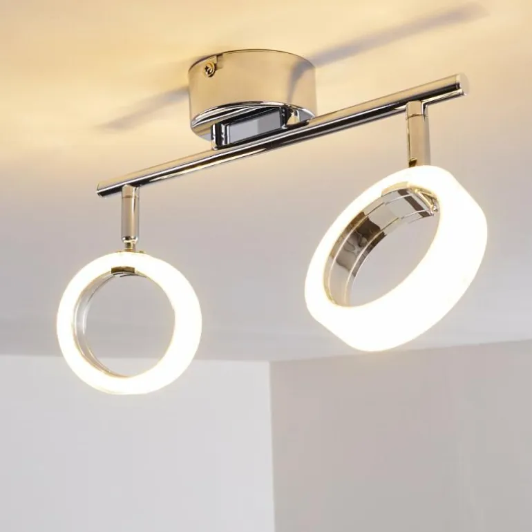 Plafonnier Soppana LED Chrome, 2 lumières