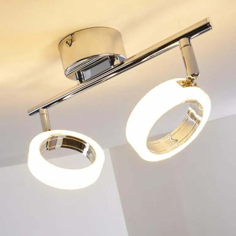 Plafonnier Soppana LED Chrome, 2 lumières