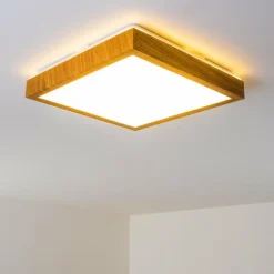 Plafonnier Sora Wood LED Bois clair, 1 lumière