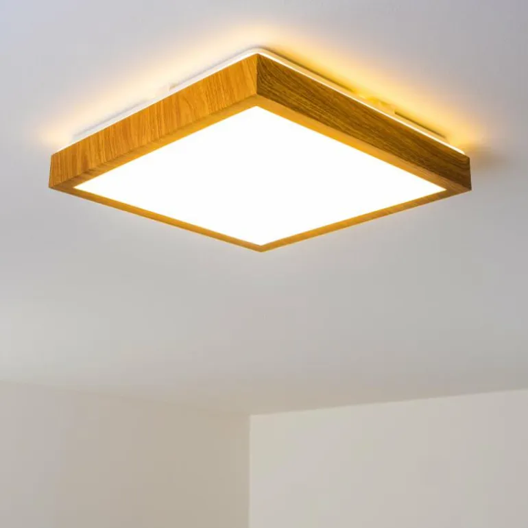 Plafonnier Sora Wood LED Bois clair, 1 lumière