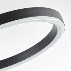 Plafonnier Sorte LED Chrome, Noir, 1 lumière